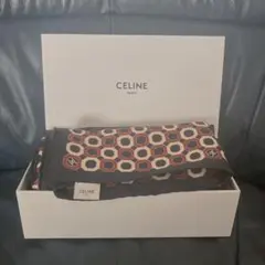 CELINE 幾何学模様 シルクスカーフ　オクタゴン バンダナ / シルクツイルのサムネイル