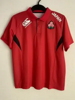 【最終値下げ】ラグビー日本代表 桜エンブレム付き　赤ポロシャツ　size L