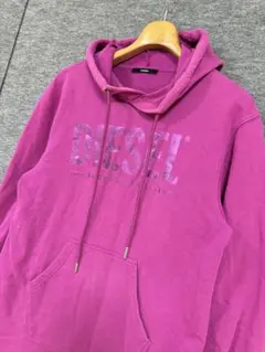 DIESEL ディーゼル パーカー 원피스 ピンク ロゴ XXS