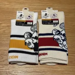ミッキー ミニー 靴下 ソックス 22-24cm 2足セットのサムネイル