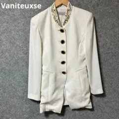 Vaniteuxse by RORA-RORAノーカラージャケット 装飾ボタン