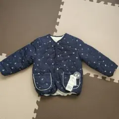 プティマイン　リバーシブルキルティングジャケット ネイビー