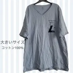 大きいサイズ《3Ｌ》cotton100%/Vネック Tシャツ