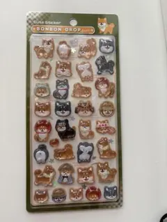 【正規品】ボンボンドロップシール　柴犬　クーリア　和柄