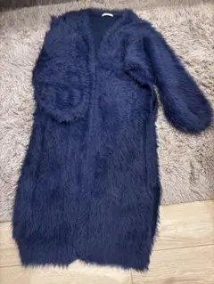 SLY ネイビー フワフワカーディガン FREE