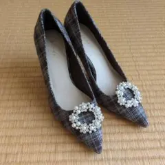 【RANDA】2WAY パール×ビジューパンプス