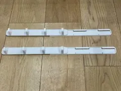 【匿名発送】伸縮式 スライド　フック　ホワイト 2個セット　【未使用品】のサムネイル