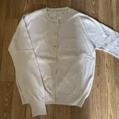 美品☆カーディガン☆ライトベージュ☆ゴールドボタン☆フリー☆六本木ヒルズ店☆