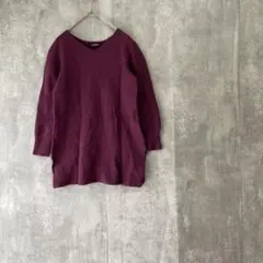 a0098【ロートレアモン 】Vネックニット (38) シンプル 大人可愛い 紫