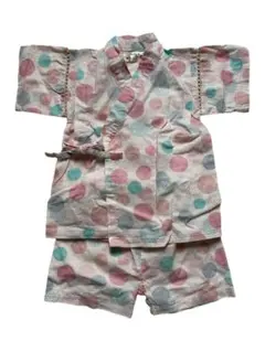 ベビー甚平 90cm 水玉模様