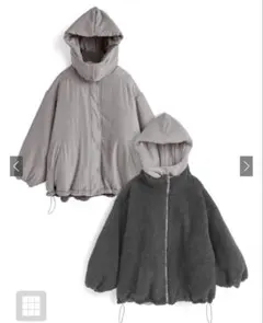 リバーシブルフリースダウンジャケット