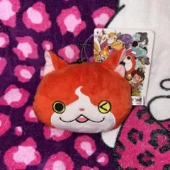 モ*カ様 妖怪ウォッチ ジバニャン パスケース ポーチ ぬいぐるみ カラビナ付き