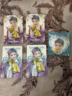 にじさんじ　ランダムハート型缶バッジ、ランダムフォト風カード　ジョー・力一