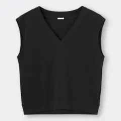 GU ダブルフェイスVネックベスト XL ブラック