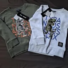 FEEL PERGE 恐竜プリント トレーナー2枚セット