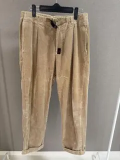 GRAMICCI ベージュ コーデュロイ ワイドパンツ