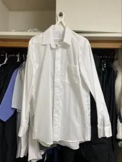 洋服の青山 ワイシャツ 白 ノンアイロンマックス L-