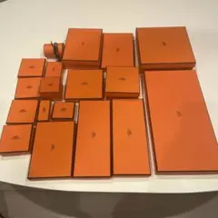 ㉝HERMES　エルメス　オレンジ　空箱　靴箱　9個セット エルメス 靴箱 空箱 - メルカリ