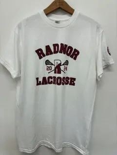 GILDAN カレッジTシャツ RADNOR ラクロスチームロゴ ホワイト M