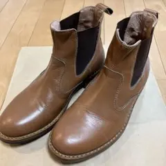 cloughmills サイドゴアブーツ ブラウン レザー