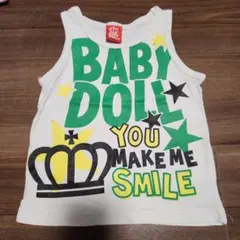 BABY DOLL タンクトップ 白 90