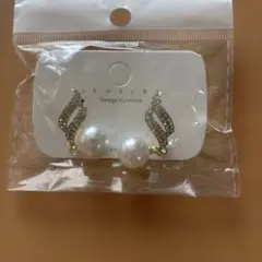 r*7様 パールとクリスタルのピアス