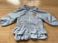 petit main フリル付きウィンドブレーカー ライトブルー 90