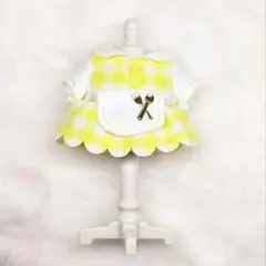 ミニチュアドール ハンドメイド 服 ウェイトレス風 ワンピース 『カトラリー』