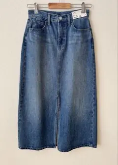 UNIQLO デニムロングスカート ブルー 58cm