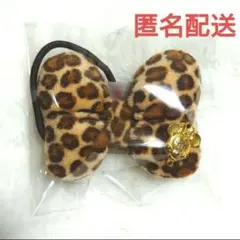 ディズニー ミニー ヒョウ柄 リボン ヘアゴム