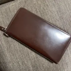 PORTERダークブラウン 長財布 ファスナー付き