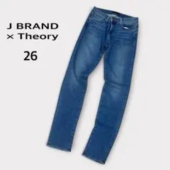 J BRAND × セオリー スキニーパンツ デニム ダメージ加工 紺 26