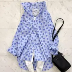 希少FRANKモデル◆美品✨フランク&アイリーン　花柄　コットンシャツ　長袖
