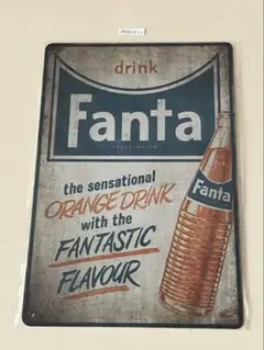 Fanta ファンタ ブリキ看板 インテリア 昭和レトロ
