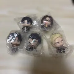 ガチャガチャ進撃の巨人ちみキャラマスコット3全5種コンプリートセット