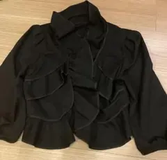 TO BE CHIC ジャケット　ボレロ　フリル　ブラック