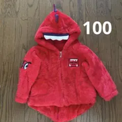 JUMPING BOX キッズ ボアジャケット レッド 恐竜