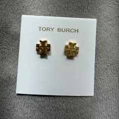 TORY BURCH ミラー パヴェ スタッズピアス ゴールド✖️パープル 