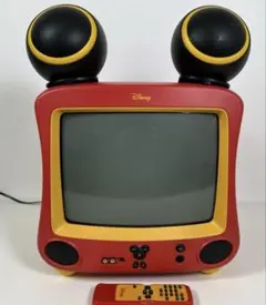Disney ミッキー型 ブラウン管DVD 動作品 リモコン完備 ピンク 希少