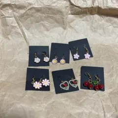 ハンドメイド　ピアス　6点セット