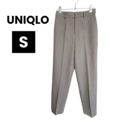 ユニクロ スマートアンクルパンツ チェック S 標準丈 テーパード