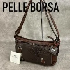 PELLE BORSA ショルダーバッグ イエロ ペレボルサ アンミカさんコラボ 