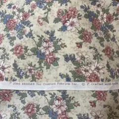 USAコットンJoan Kessler Concord ベージュ　バラ花柄