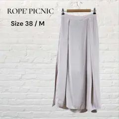 ROPE' PICNIC ロペピクニック リボンベルト付き ワイドパンツ　M