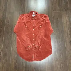 THE TERRITORY AHEAD コーデュロイシャツ オレンジ