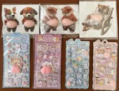 7点セット 3Dぷくぷくシール デコ　立体ステッカー おしりシール　シール帳