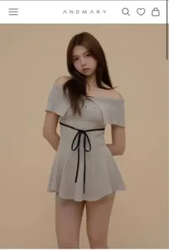 andmary Ellie peplum knit set up beige - メルカリ