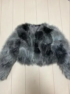 SHEIN グレー ファーコート Sサイズ