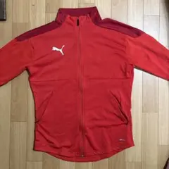 PUMA レッド ジップアップジャージ