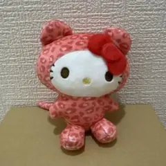 サンリオ　ハローキティ　ヒョウ柄ちょいかぶりマスコット ぬいぐるみ